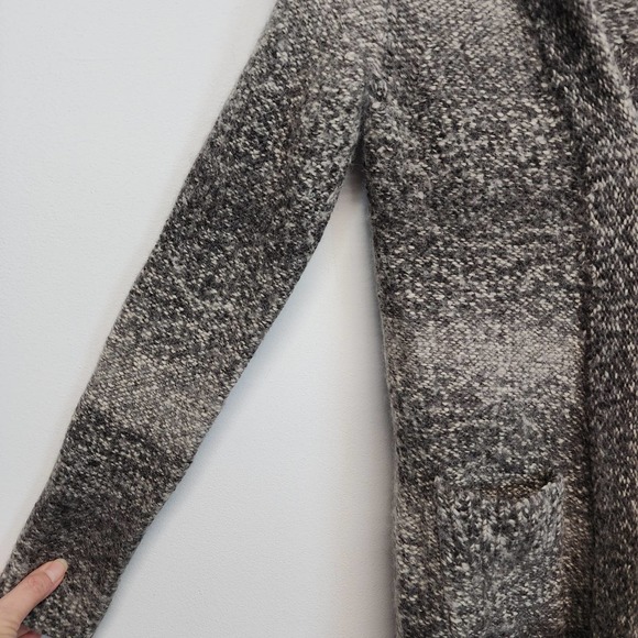 Banana Republic Alpaca Cardigan Womens XS Gray Hooded Long Sleeve Wool Pockets - Picture 5 of 15